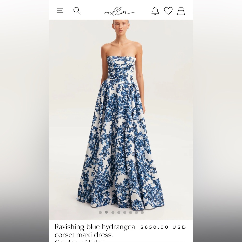 Milla - Blue hydrangea dress.